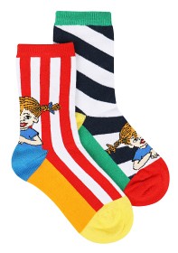 Bild på Pippi Långstrump Rand Strumpor 2-pack