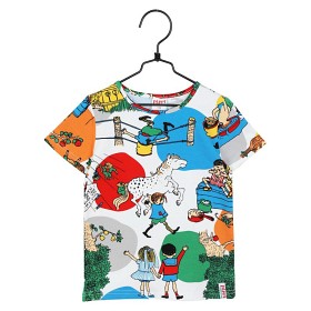 Bild på Pippi Långstrump Villekulla T-shirt Strl 116 (Vit)