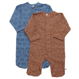 Bild på Pippi Pyjamas 2-pack (Blå/Brun)