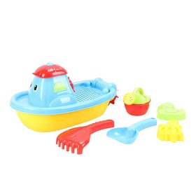 Bild på Plastbåt med sandset 6 delar (Blå/Grön)