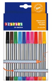 Bild på Playbox Fiberpennor dubbelspets 10 st