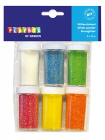 Bild på Playbox Glitterströssel 6 st (Pastell)