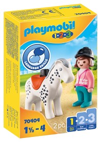 Bild på Playmobil 1.2.3 70404 Ryttare med häst