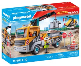 Bild på Playmobil Action Heroes 71750 Anläggningslastbil med kran