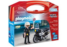 Bild på Playmobil City Action Trafikpolis med motorcykel i bärväska