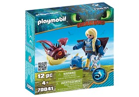 Bild på Playmobil Dragons - Astrid med flygdräkt och glufstroll