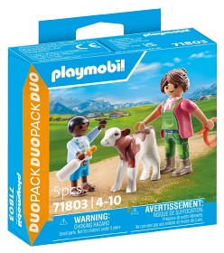 Bild på Playmobil DuoPack 71803 Bonde med kalv