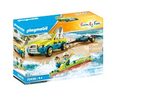 Bild på Playmobil Family Fun Strandfordon med kanotvagn 70436