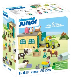 Bild på Playmobil Junior 71656 Gårdsäventyr med traktor, släp och djurvänner