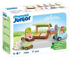 Bild på Playmobil Junior 71691 Ekologiskt marknadsstånd & gaffeltruck