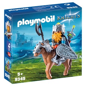 Bild på Playmobil Knights - Dvärg med stridshäst 9345