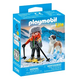 Bild på Playmobil My Life 71741 Vandrare med Sankt bernhardshund