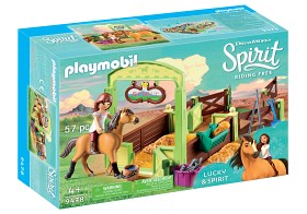 Bild på Playmobil Spirit Hästbox Lucky och Spirit 9478