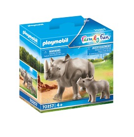 Bild på Playmobil Zoo Noshörning med unge 70357