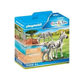 Bild på Playmobil Zoo Två zebror med unge 70356