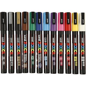 Bild på Posca Marker PC-3M Fine 12 st (Mixade färger)
