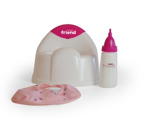 Bild på Happy Friend Potta, nappflaska och haklapp till docka
