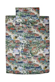 Bild på Rätt Start Lotta på Bråkmakargatan Påslakanset 150x210 cm (Multi)