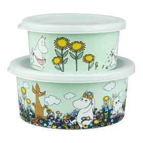Bild på Rätt Start Mumin Äng Snackbox 2-pack (Grön)