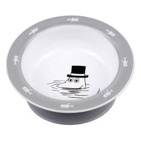 Bild på Rätt Start Mumin Vatten & Bad Sugkoppstallrik (Grå)