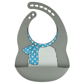 Bild på Rätt Start Pelle Svanslös Haklapp Silikon (Grå)