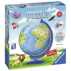 Bild på Ravensburger 3D Pussel Barnens Jordglob (180-bitar)