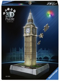 Bild på Ravensburger 3D Pussel Iconic Big Ben with Light 216-bitar