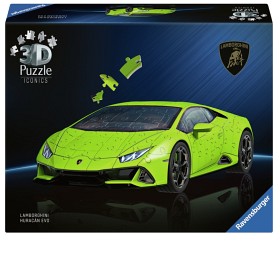 Bild på Ravensburger 3D Pussel Iconic Lamborghini Huracán EVO-Verde 108-bitar