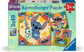 Bild på Ravensburger Disney Stitch Aloha Pussel 3x49-bitar