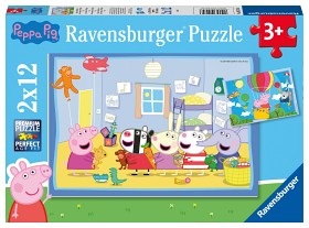 Bild på Ravensburger Greta Gris Pussel Greta Gris äventyr (2x12-bitar) 