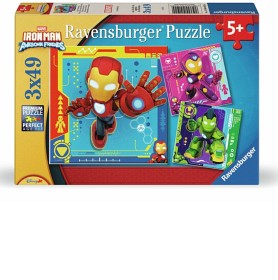 Bild på Ravensburger Iron Man & His Awesome Friends Pussel 3x49-bitar