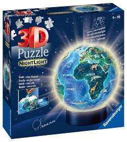 Bild på Ravensburger Jordglob med ljus 3D pussel (72-bitar)