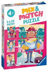 Bild på Ravensburger Mix Match Pussel 3x24-bitar (Yrken)