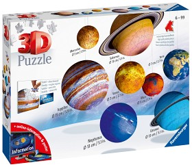 Bild på Ravensburger Pussel 3D Solsystemet (27/54/72/108-bitar)