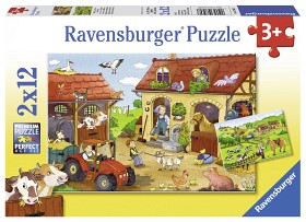 Bild på Ravensburger Pussel Arbetet på farmen (2x12-bitar)