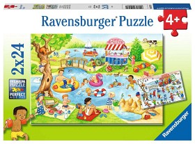 Bild på Ravensburger Pussel Badar i sjön 2x24-bitar