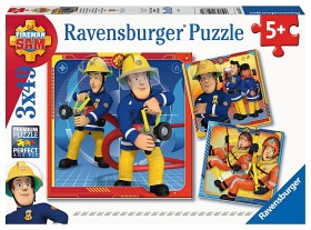 Bild på Ravensburger Pussel Brandman Sam räddar! (3x49-bitar)