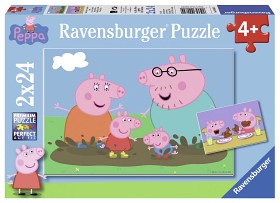 Bild på Ravensburger Pussel Greta Gris Familj 2x24-bitar