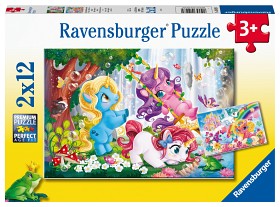 Bild på Ravensburger Pussel Magiska enhörningar 2x12-bitar