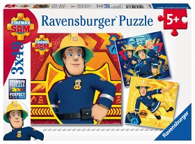 Bild på Ravensburger Pussel Ring Brandman Sam vid fara! 3x49-bitar