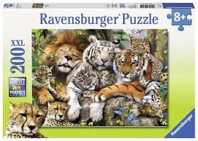 Bild på Ravensburger Pussel XXL Stora katters vila (200-bitar)