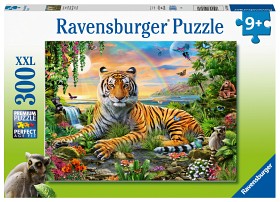 Bild på Ravensburger Pussel Tiger vid solnedgången 300-bitar