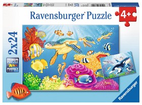 Bild på Ravensburger Pussel Under havet 2x24-bitar