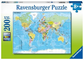 Bild på Ravensburger Pussel Världskarta 200-bitar