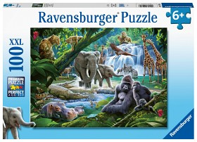 Bild på Ravensburger Pussel XXL Djungelfamiljer (100-bitar)