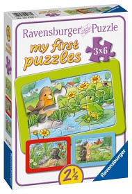 Bild på Ravensburger Pussel Små trädgårdsdjur (3x6-bitar)
