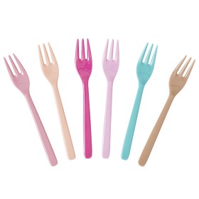Bild på Rice Gafflar Melamin 6-pack (Rosa)
