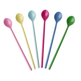 Bild på Rice Långa Skedar Melamin 6-pack (Classic Colors)
