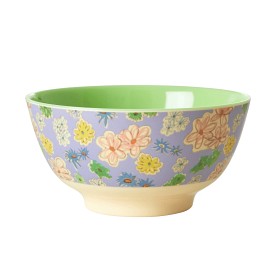 Bild på Rice Skål Melamin M Flower Painting (Lila)
