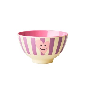 Bild på Rice Skål Melamin S Happy Heart (Rosa)
